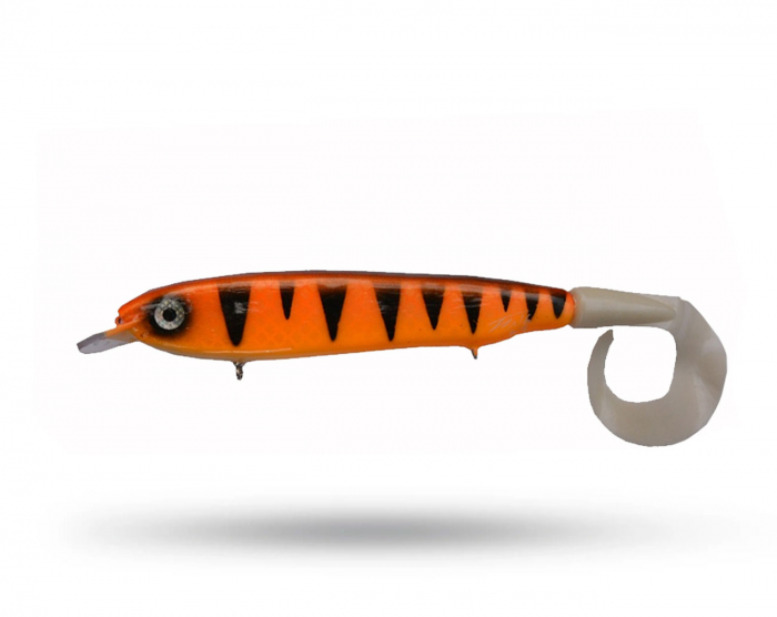 TS Lures BigTail Crank - Orange Tiger i gruppen Fiskedrag / Gäddwobbler hos Örebro Fiske & Outdoor AB (TS BigTail Crank OT)